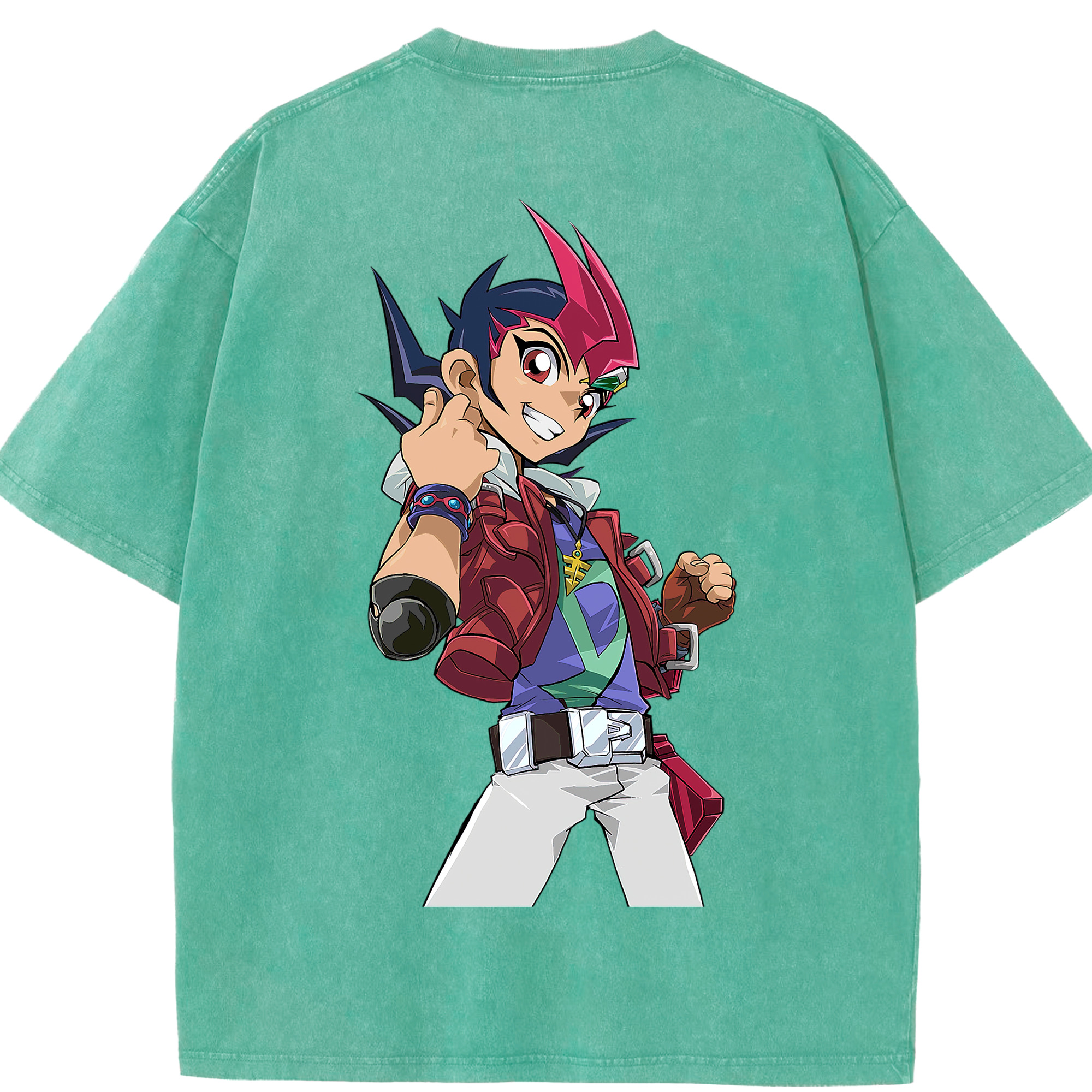 （画像用） 遊☆戯☆王 Yu-Gi-Oh! 綿100% ヴィンテージ風 半袖Tシャツ（背面プリント）